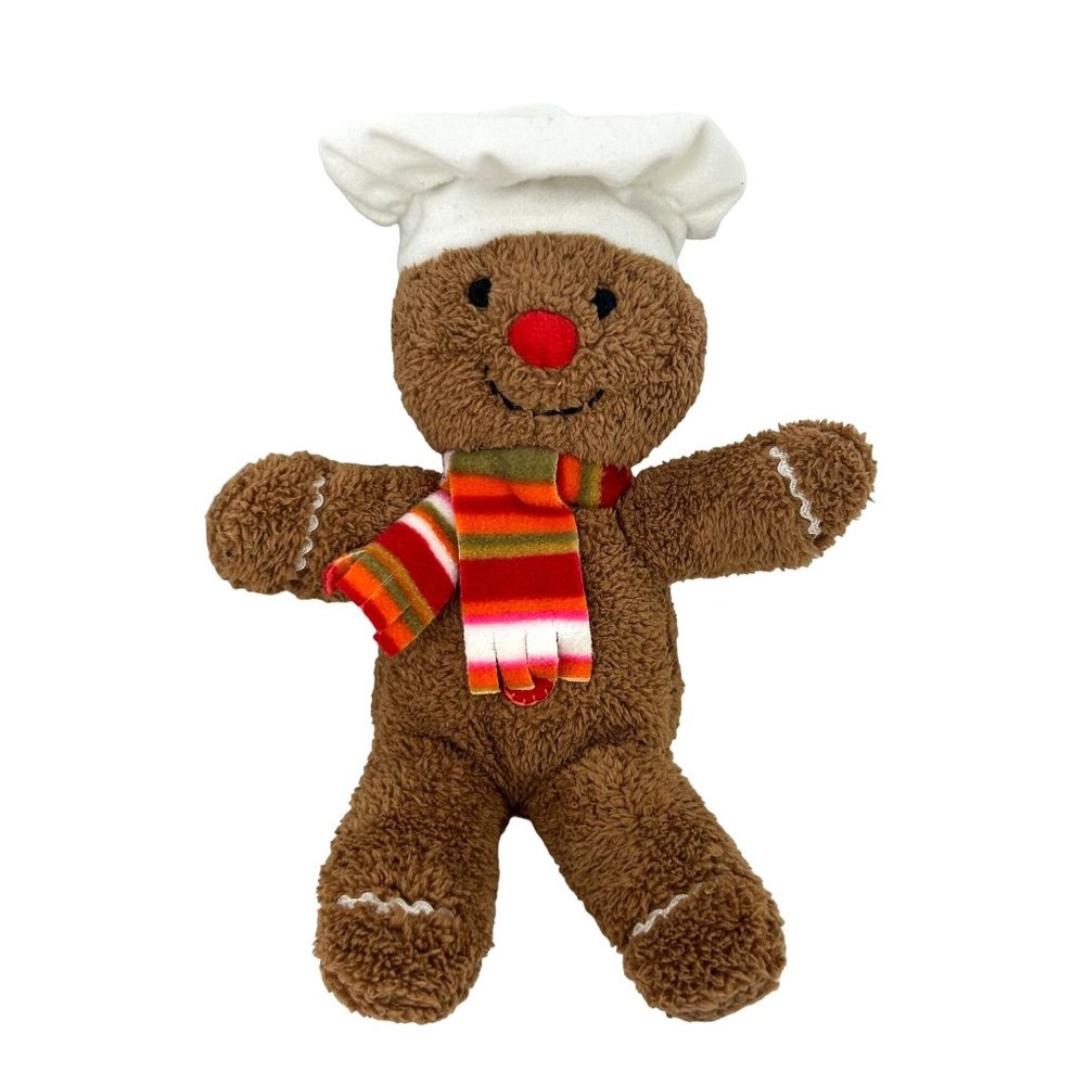 Gingerbread Man Vintage Stuffed Toy 12” Russ Berrie Brown Chef Unisex Kids Gift